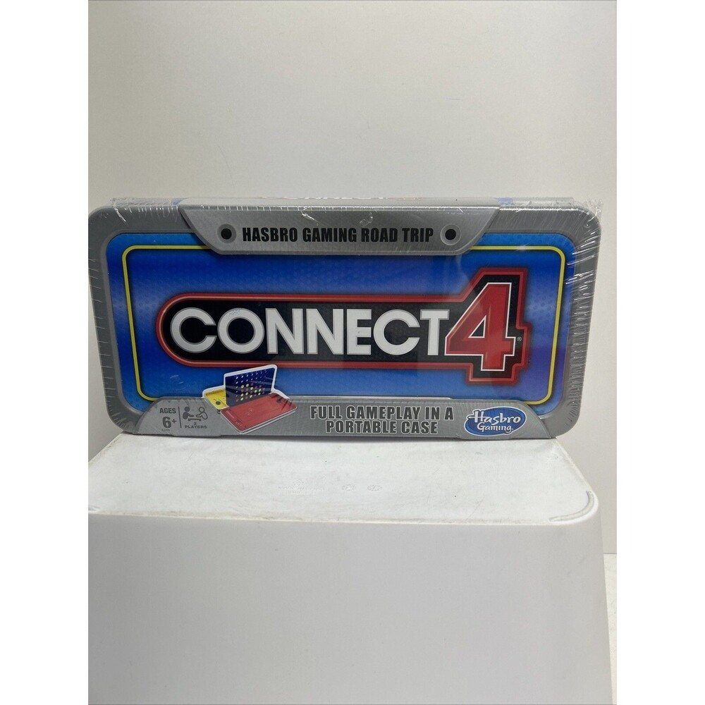 Hasbro Gaming Road Trip Connect 4 Portable Board Game Plastic Carrying Case NEW